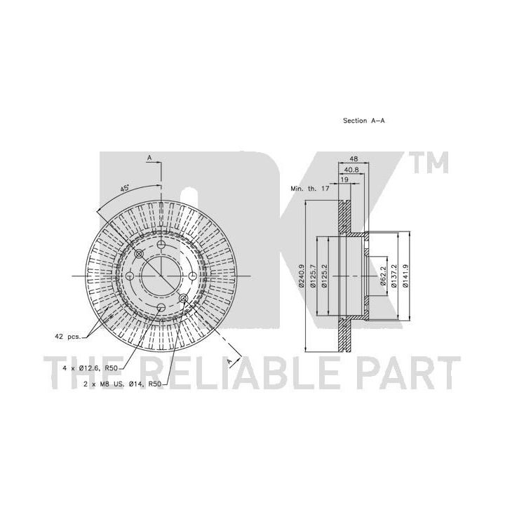 Stabdžių diskas NK 313419