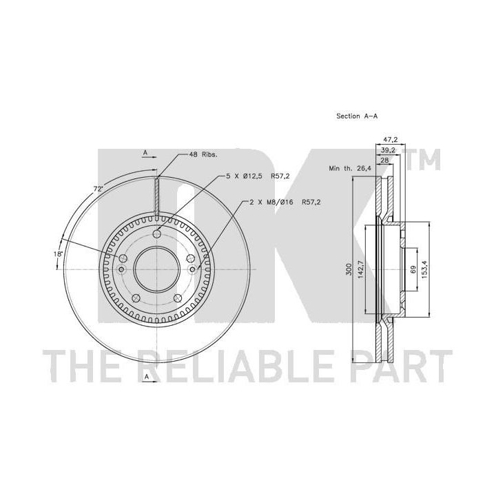 Stabdžių diskas NK 313422
