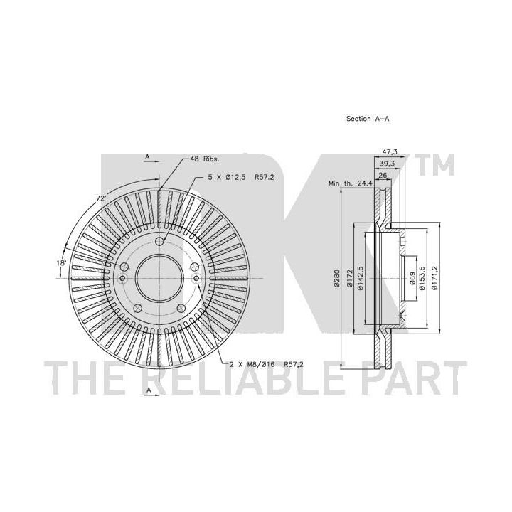 Stabdžių diskas NK 313423