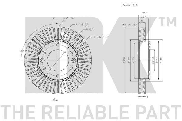 Stabdžių diskas NK 313436