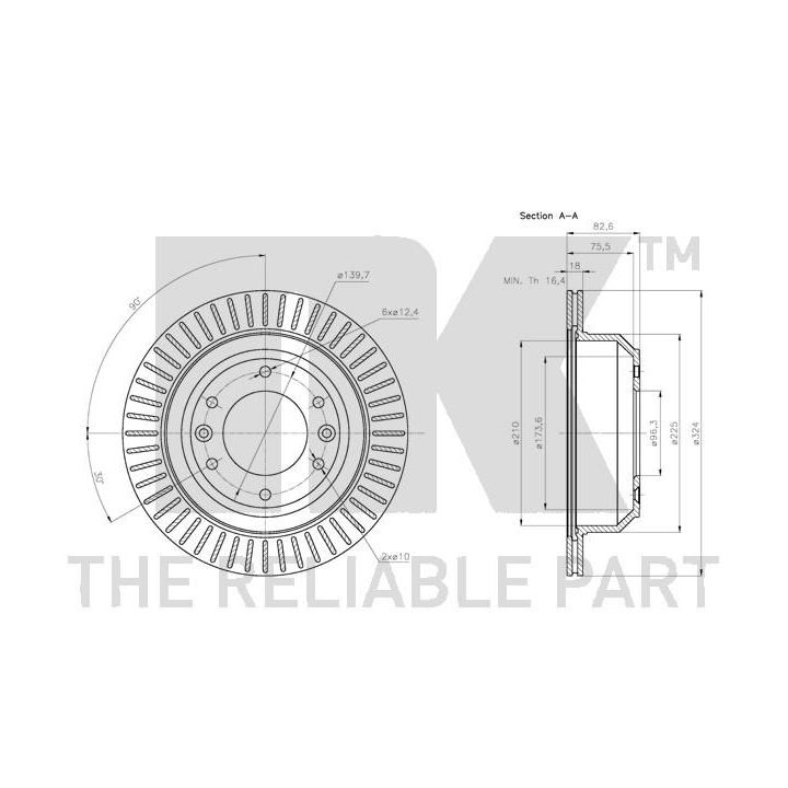 Stabdžių diskas NK 313437