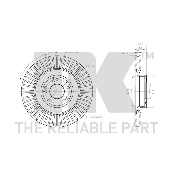 Stabdžių diskas NK 313452