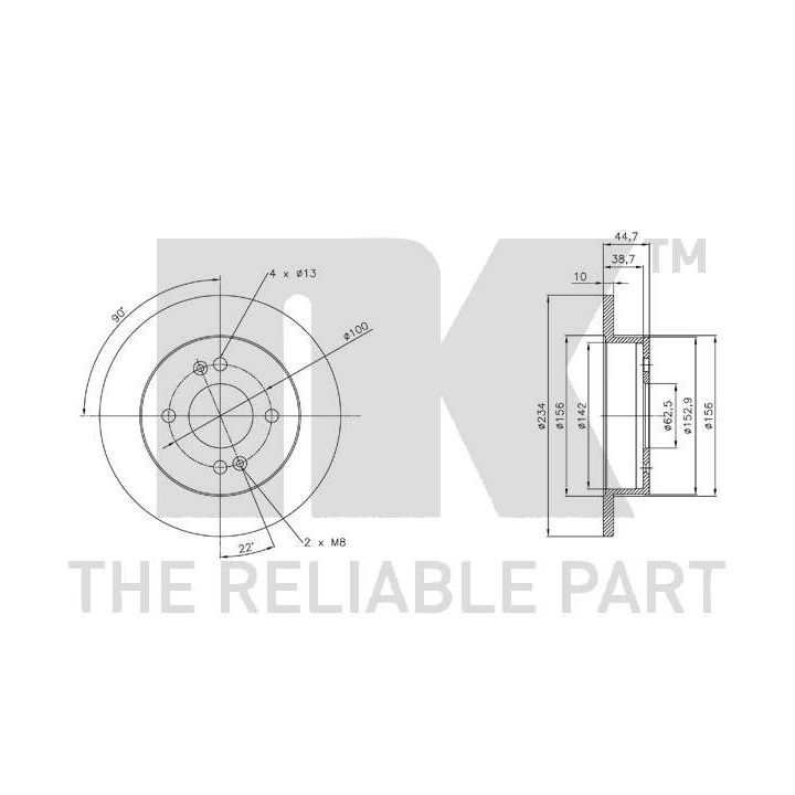 Stabdžių diskas NK 313455
