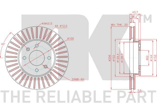 Stabdžių diskas NK 313456