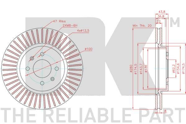 Stabdžių diskas NK 313457