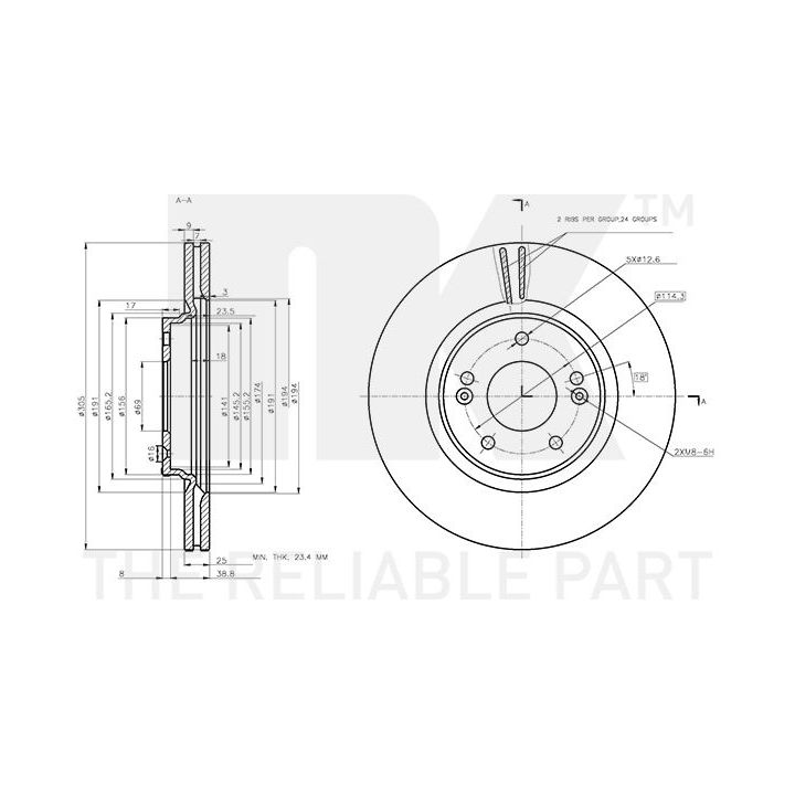 Stabdžių diskas NK 313458