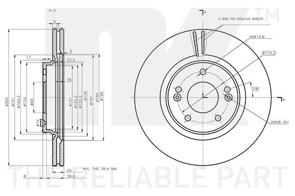 Stabdžių diskas NK 313458