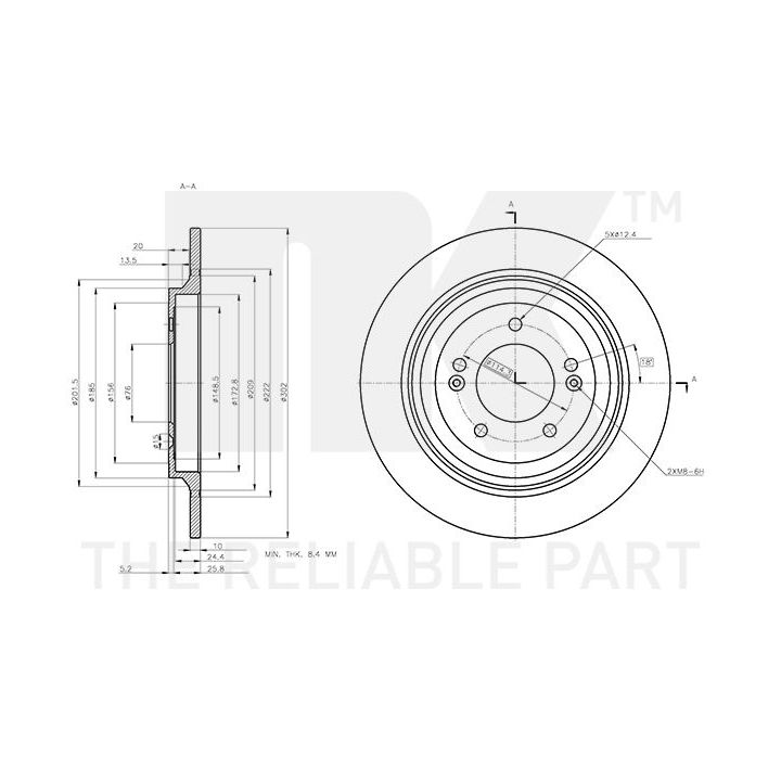 Stabdžių diskas NK 313459