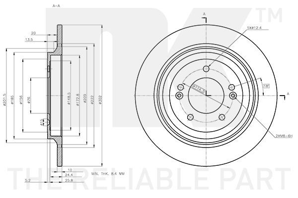 Stabdžių diskas NK 313459