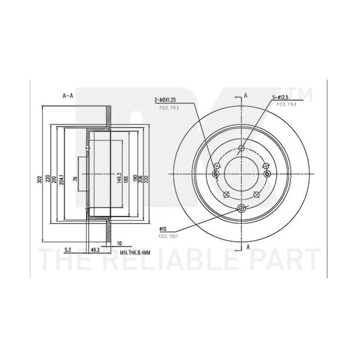 Stabdžių diskas NK 313460