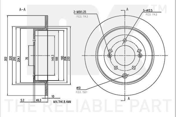 Stabdžių diskas NK 313460