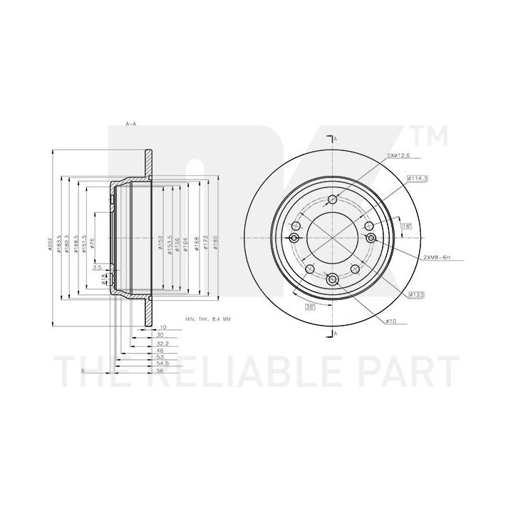 Stabdžių diskas NK 313463