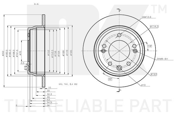 Stabdžių diskas NK 313463