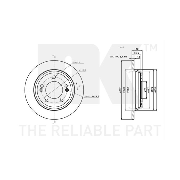 Stabdžių diskas NK 313464