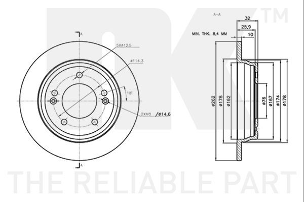 Stabdžių diskas NK 313464