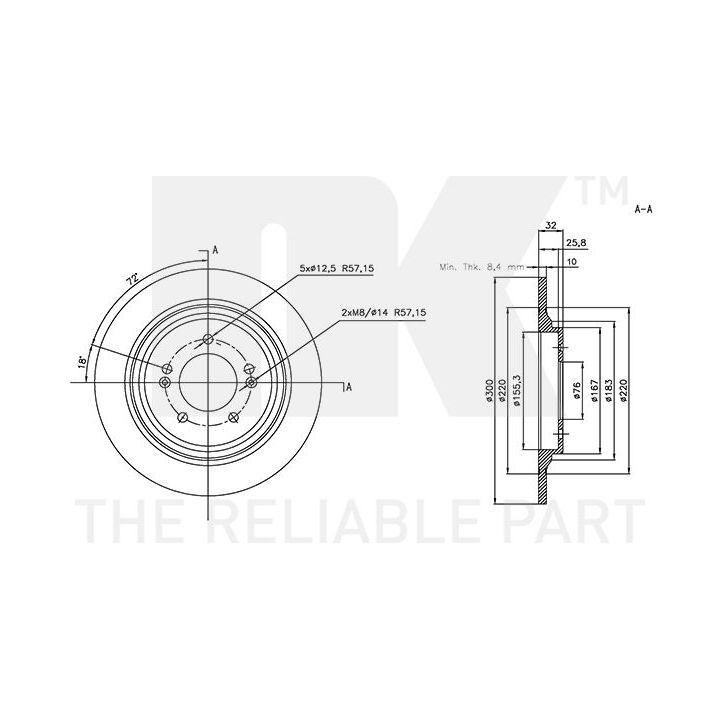 Stabdžių diskas NK 313466