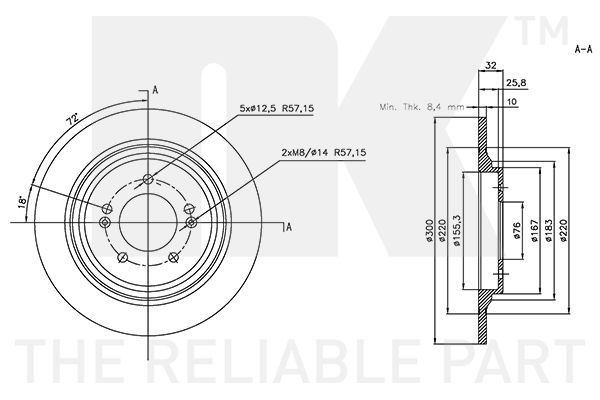 Stabdžių diskas NK 313466