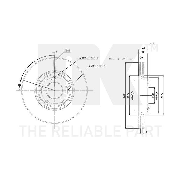 Stabdžių diskas NK 313467