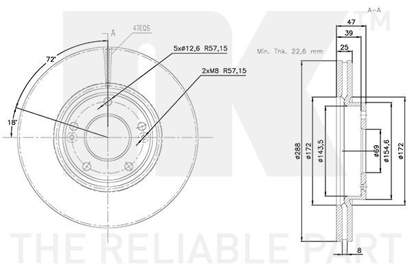 Stabdžių diskas NK 313467