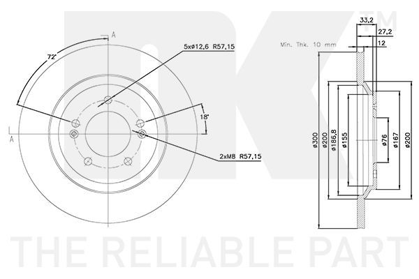 Stabdžių diskas NK 313468