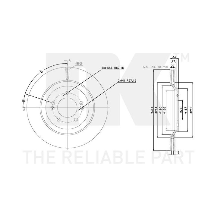 Stabdžių diskas NK 313469