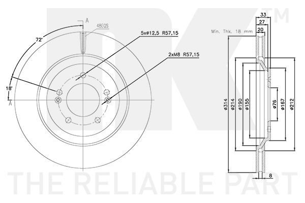 Stabdžių diskas NK 313469