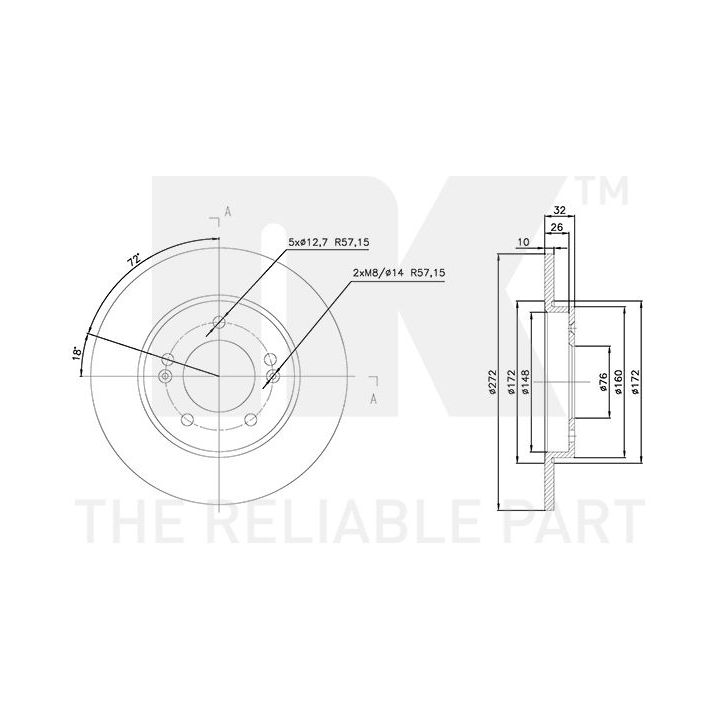 Stabdžių diskas NK 313470