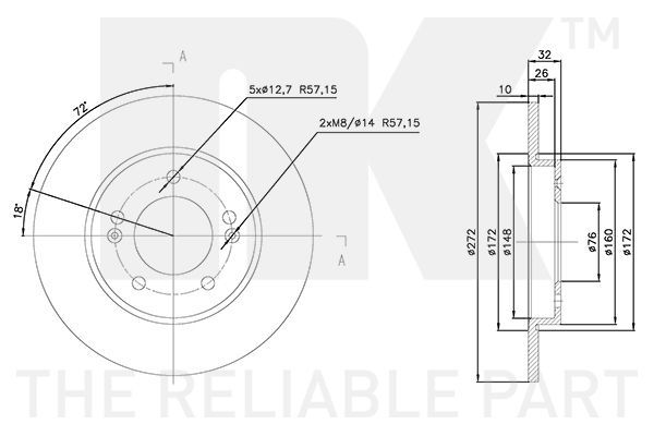 Stabdžių diskas NK 313470