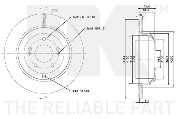 Stabdžių diskas NK 313471