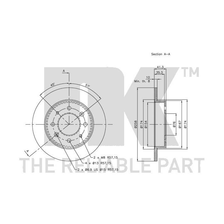 Stabdžių diskas NK 313513
