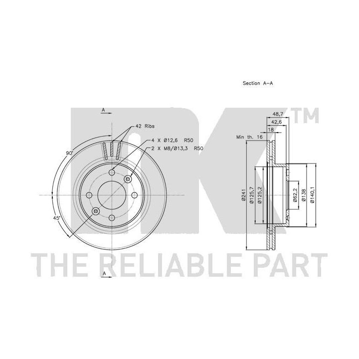 Stabdžių diskas NK 313517