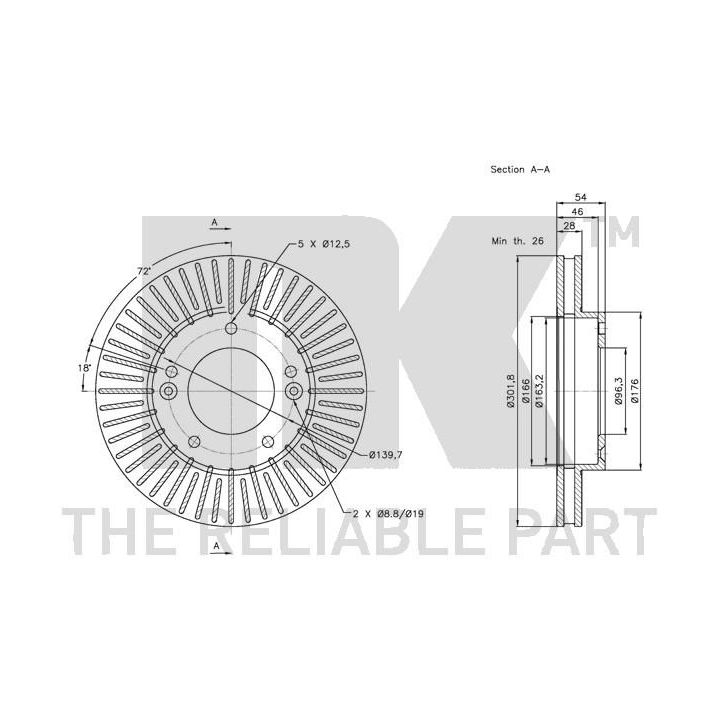 Stabdžių diskas NK 313519