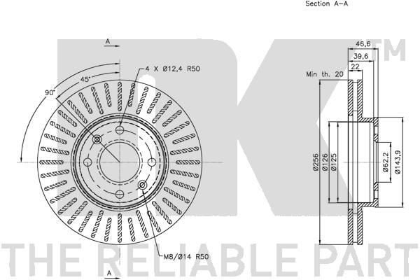 Stabdžių diskas NK 313523