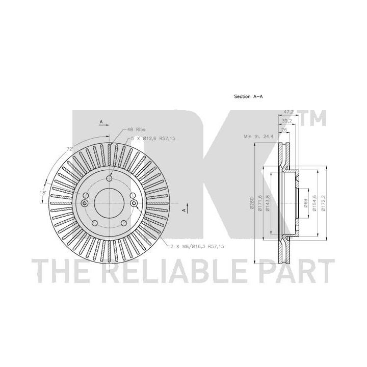 Stabdžių diskas NK 313526