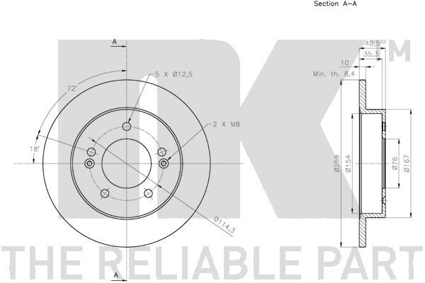 Stabdžių diskas NK 313533