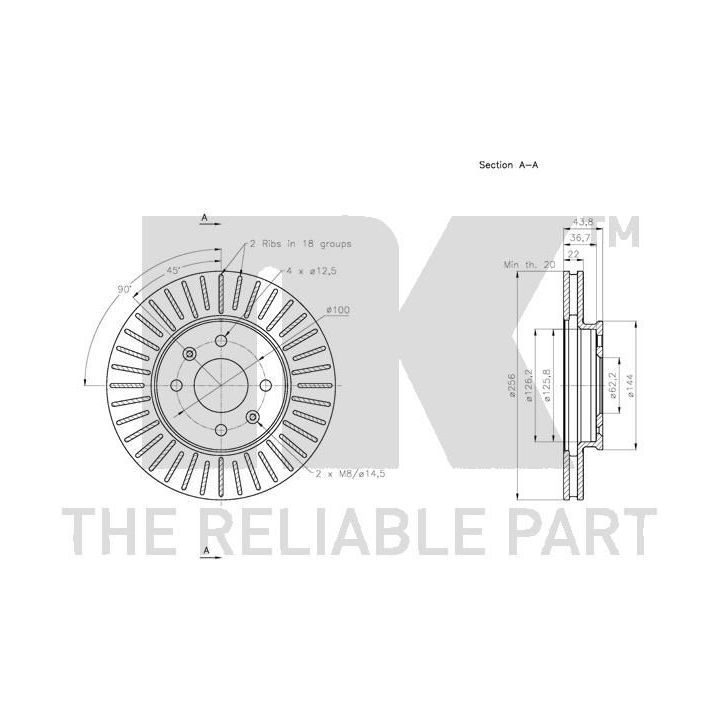 Stabdžių diskas NK 313537