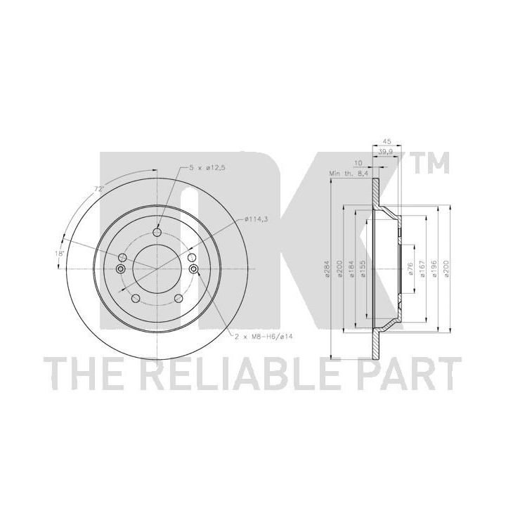 Stabdžių diskas NK 313542