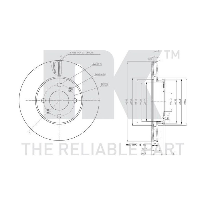 Stabdžių diskas NK 313543