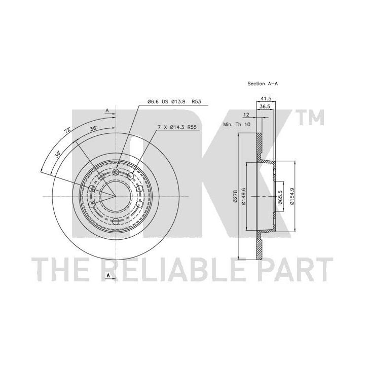Stabdžių diskas NK 313646