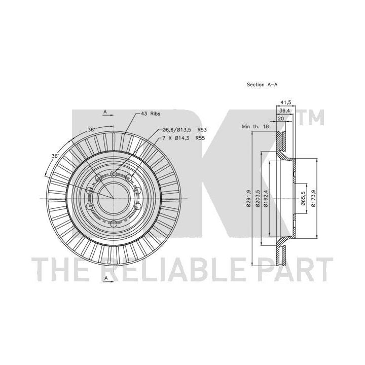 Stabdžių diskas NK 313650