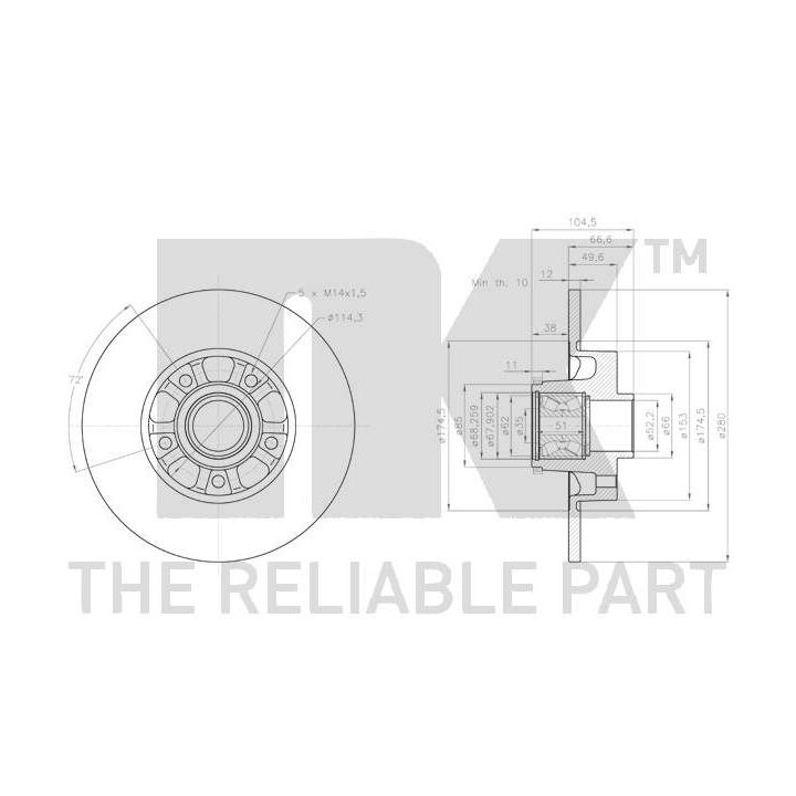 Stabdžių diskas NK 313679