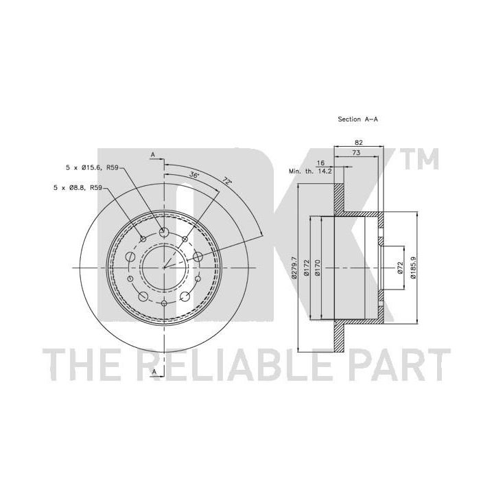 Stabdžių diskas NK 313731