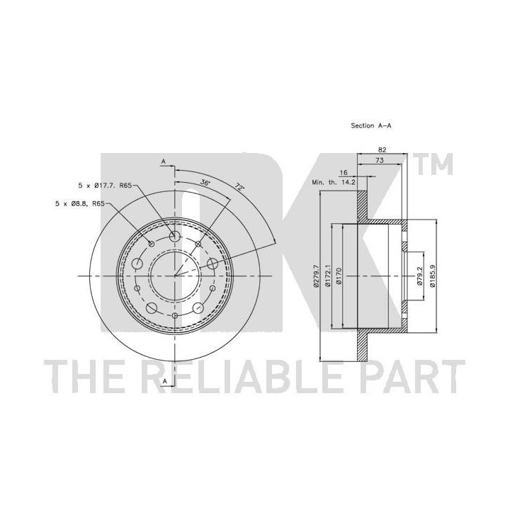 Stabdžių diskas NK 313732