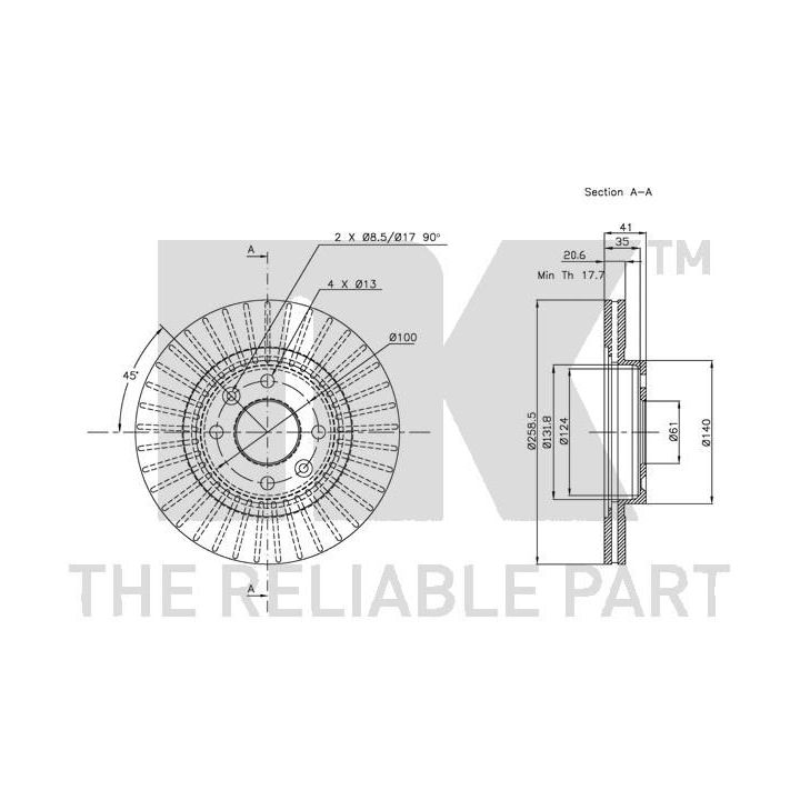 Stabdžių diskas NK 313910