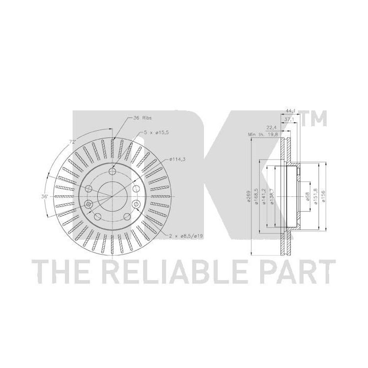 Stabdžių diskas NK 3139102