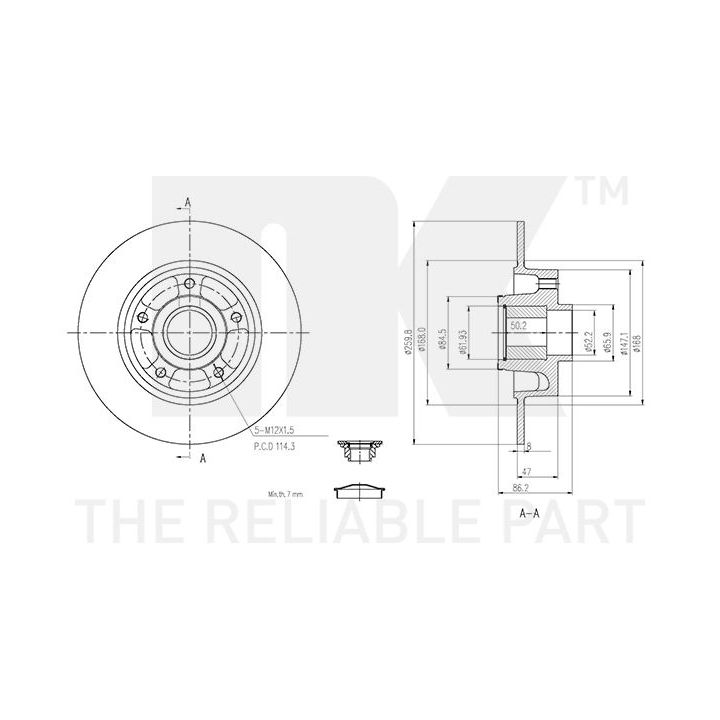 Stabdžių diskas NK 3139103