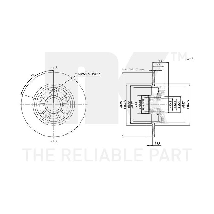 Stabdžių diskas NK 3139107