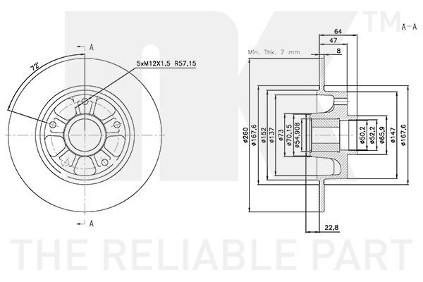 Stabdžių diskas NK 3139107