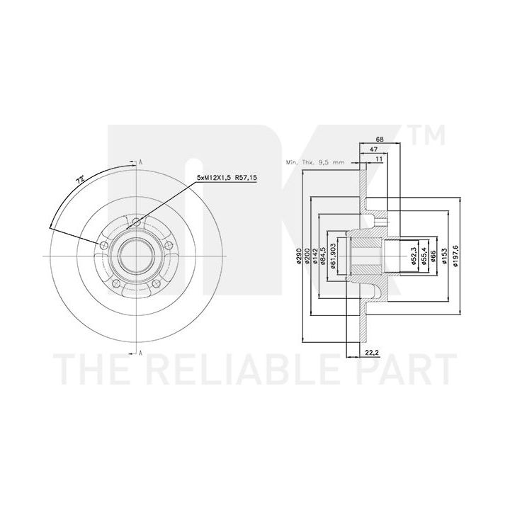 Stabdžių diskas NK 3139109