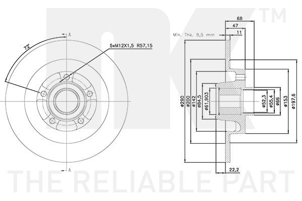 Stabdžių diskas NK 3139109